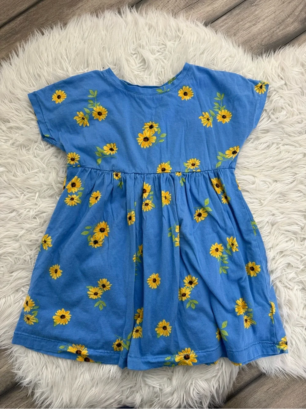 Old Navy Blue Sunflower-Print Casual Dress